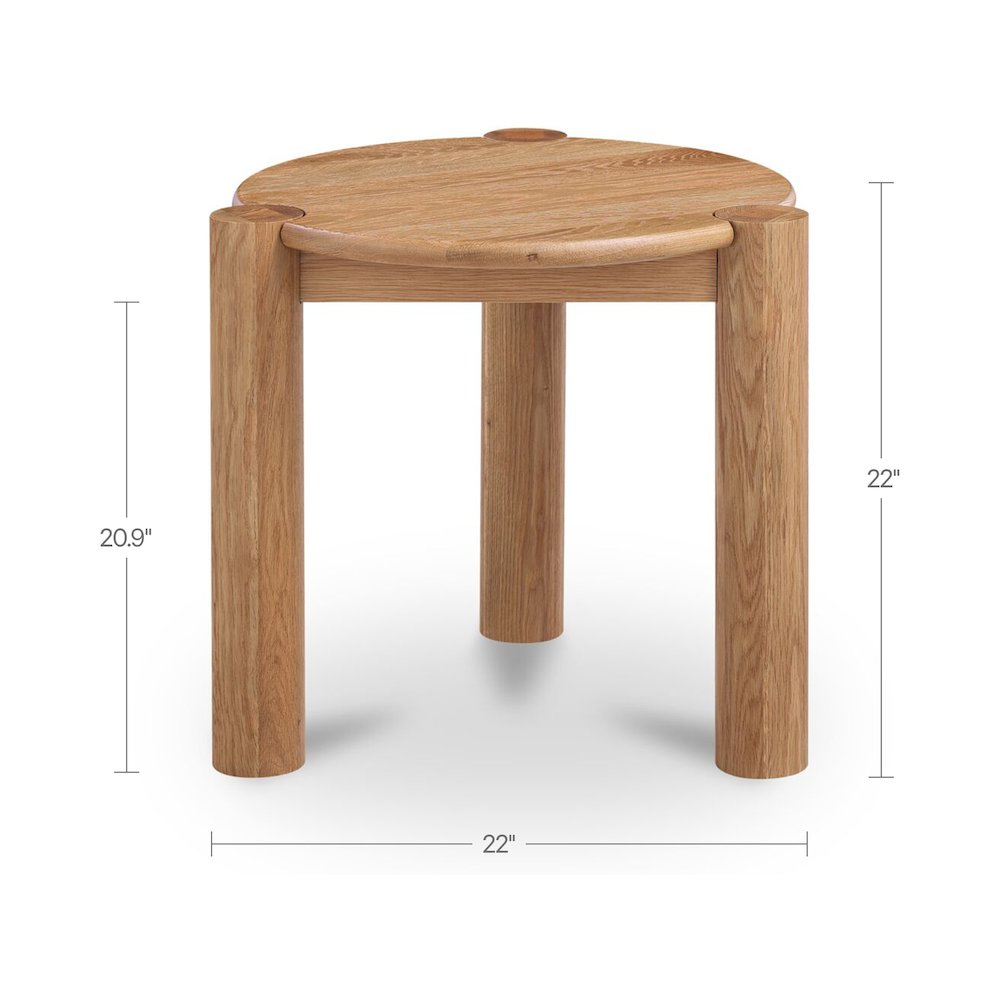Jack Side Table Brushed Natural Oak. Picture 7