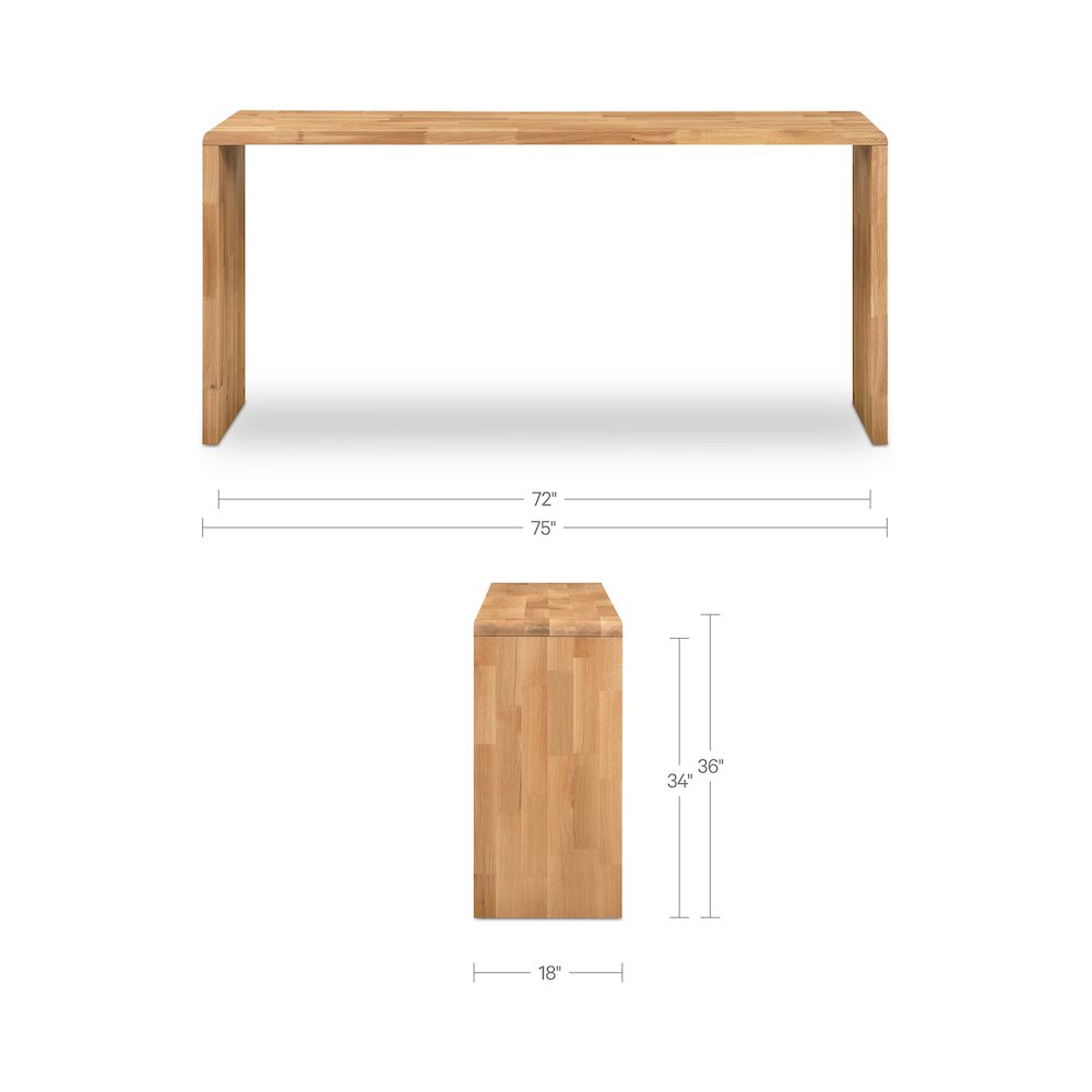 Carrie Counter Table Natural. Picture 3