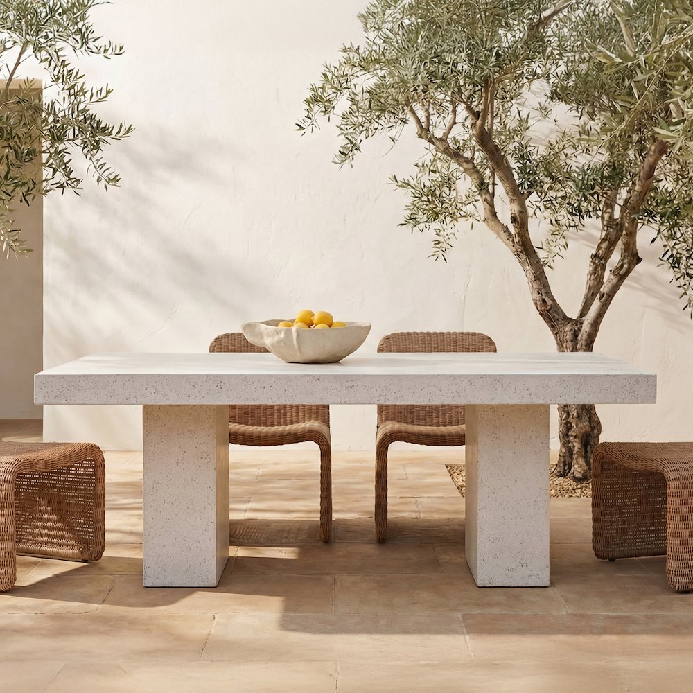Antonius Outdoor Dining Table Terrazzo. Picture 2