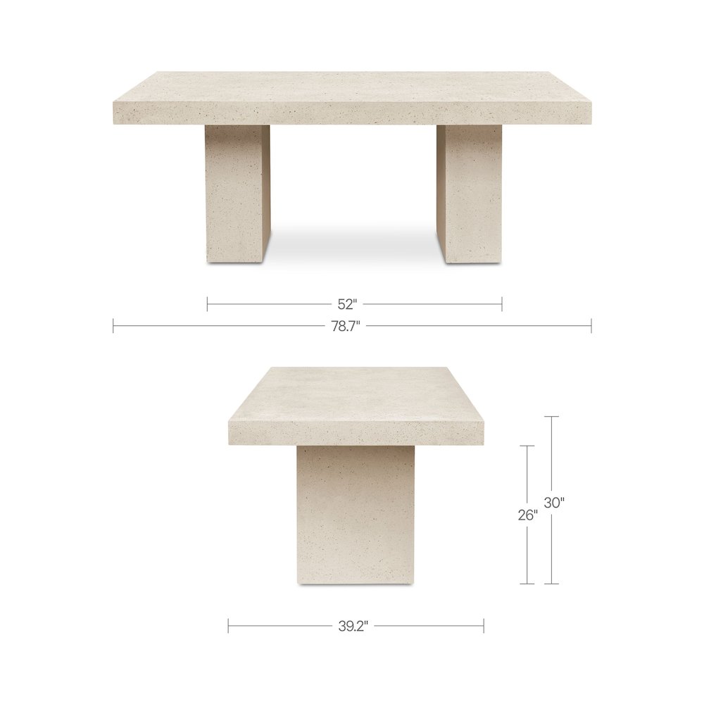 Antonius Outdoor Dining Table Terrazzo. Picture 3