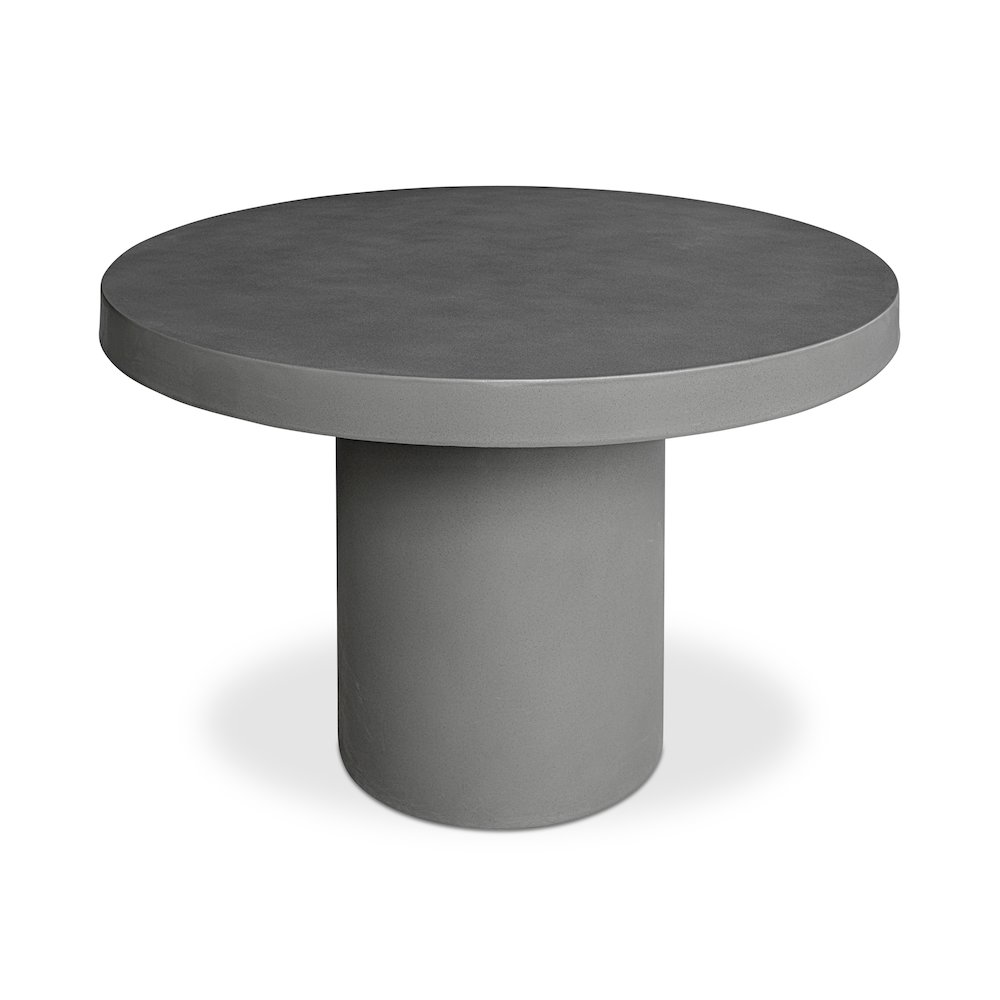 Cassius Round Outdoor Dining Table Dark Grey. Picture 2