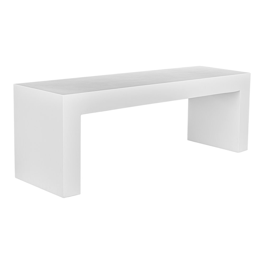 Lazarus Outdoor Bench White. Picture 2