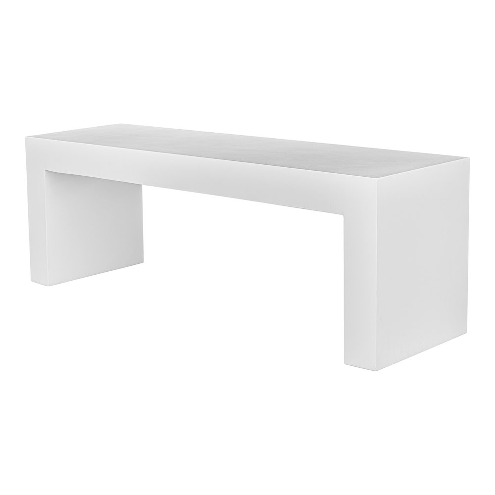 Lazarus Outdoor Bench White. Picture 4