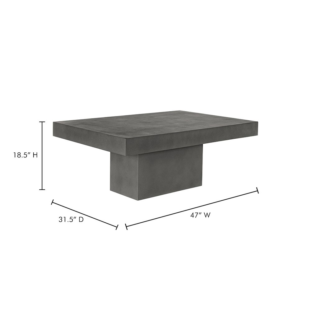 Maxima Outdoor Coffee Table Dark Grey. Picture 8