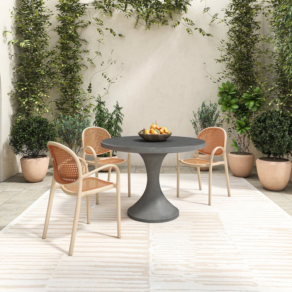 Isadora Outdoor Dining Table Grey. Picture 5