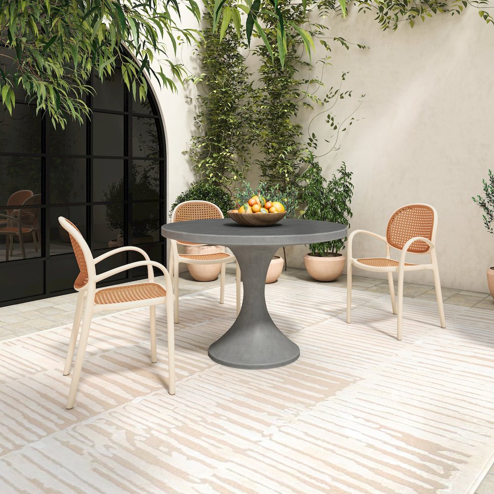 Isadora Outdoor Dining Table Grey. Picture 6