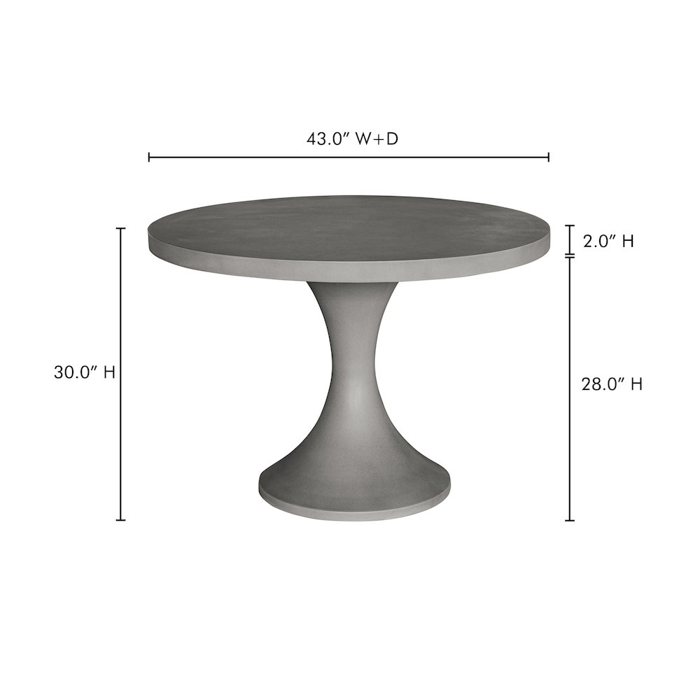 Isadora Outdoor Dining Table Grey. Picture 7