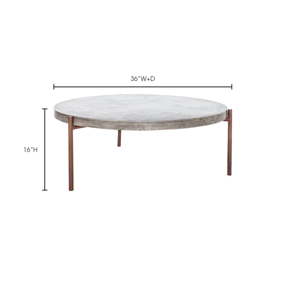 Mendez Outdoor Coffee Table Dark Grey. Picture 5