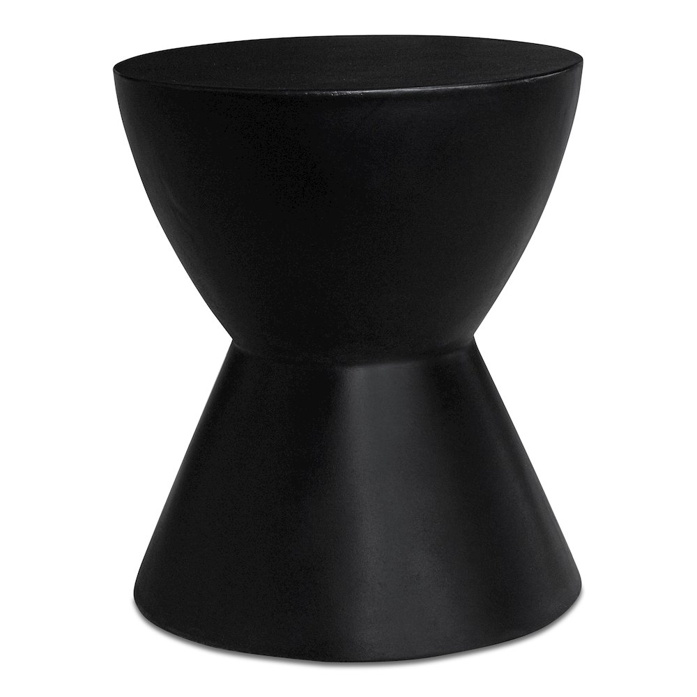 Hourglass Outdoor Stool Black. Picture 1