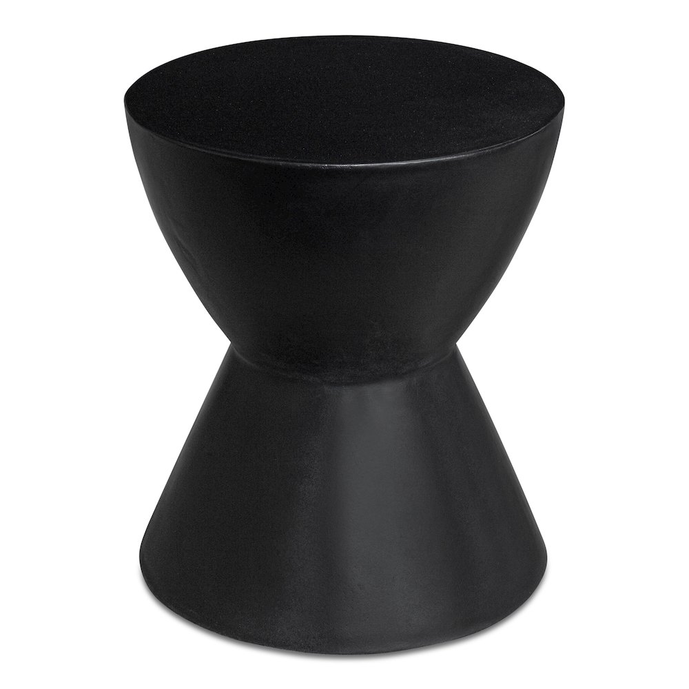 Hourglass Outdoor Stool Black. Picture 2