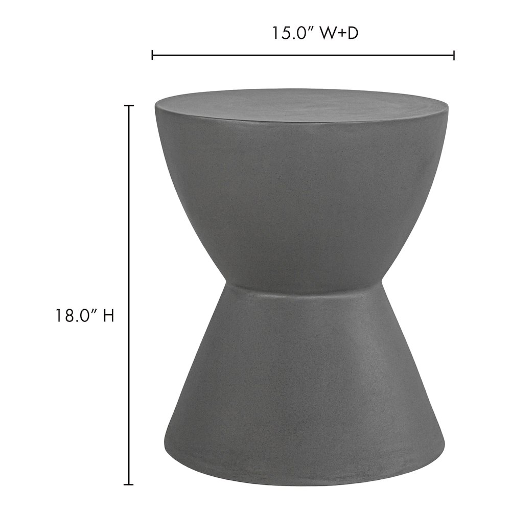 Hourglass Outdoor Stool Dark Grey. Picture 7