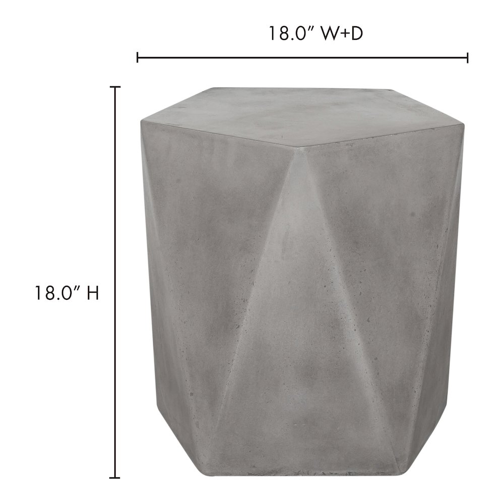 Gem Outdoor Stool Dark Grey. Picture 7