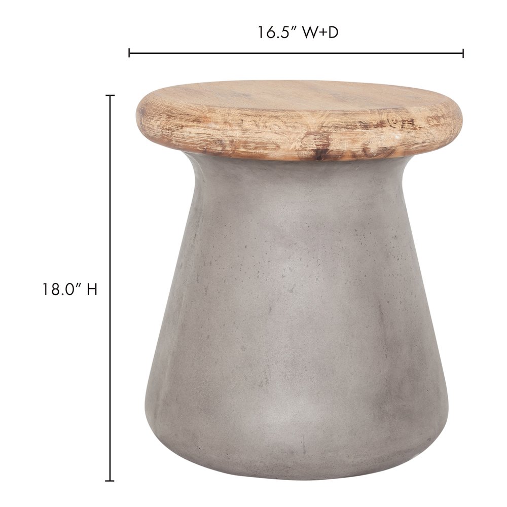 Earthstar Outdoor Stool Dark Grey. Picture 8