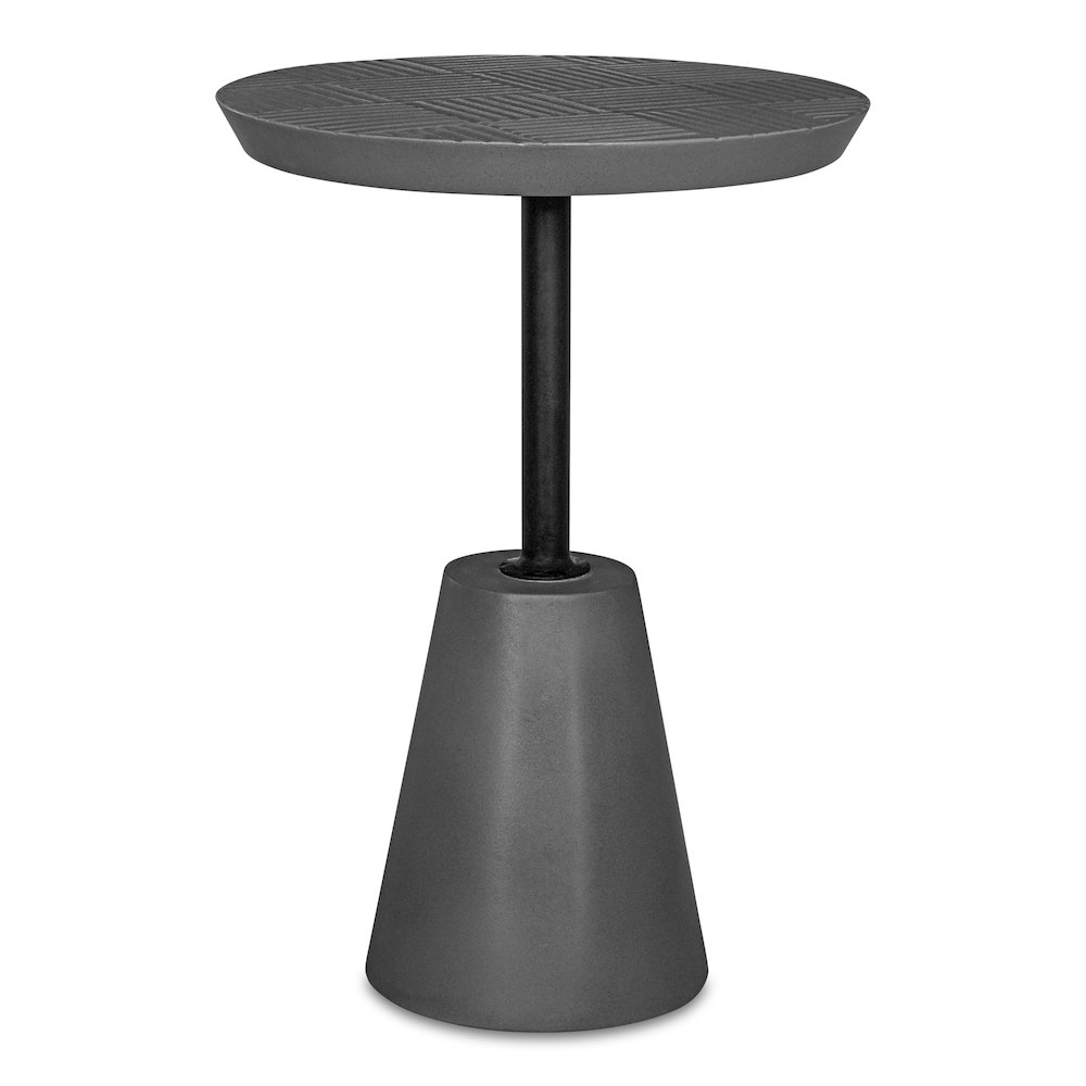 Foundation Outdoor Accent Table Dark Grey. Picture 1