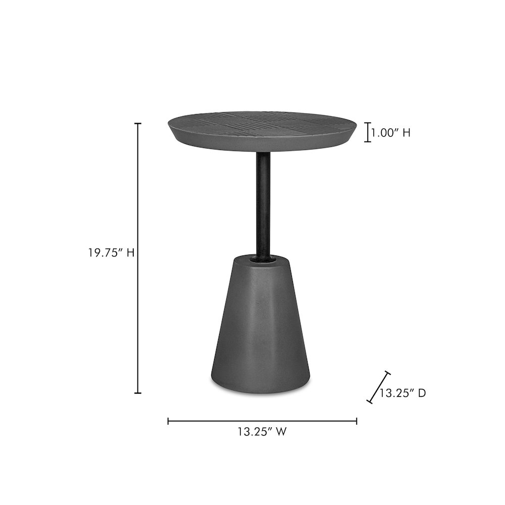 Foundation Outdoor Accent Table Dark Grey. Picture 7