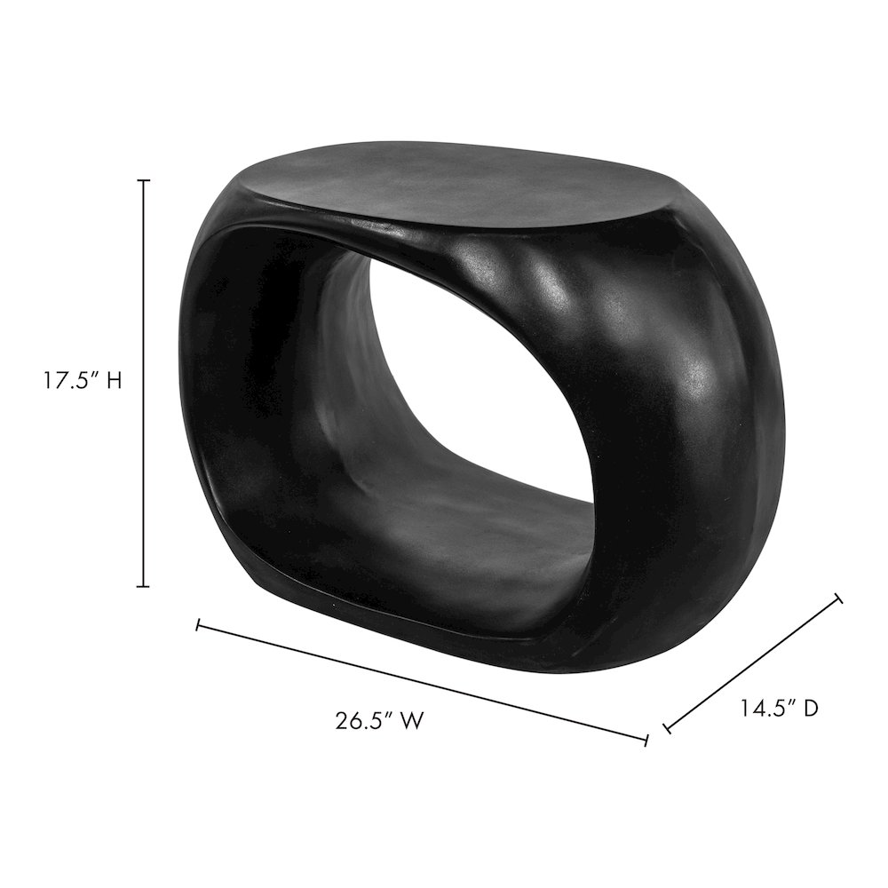 Albers Outdoor Stool Black. Picture 7
