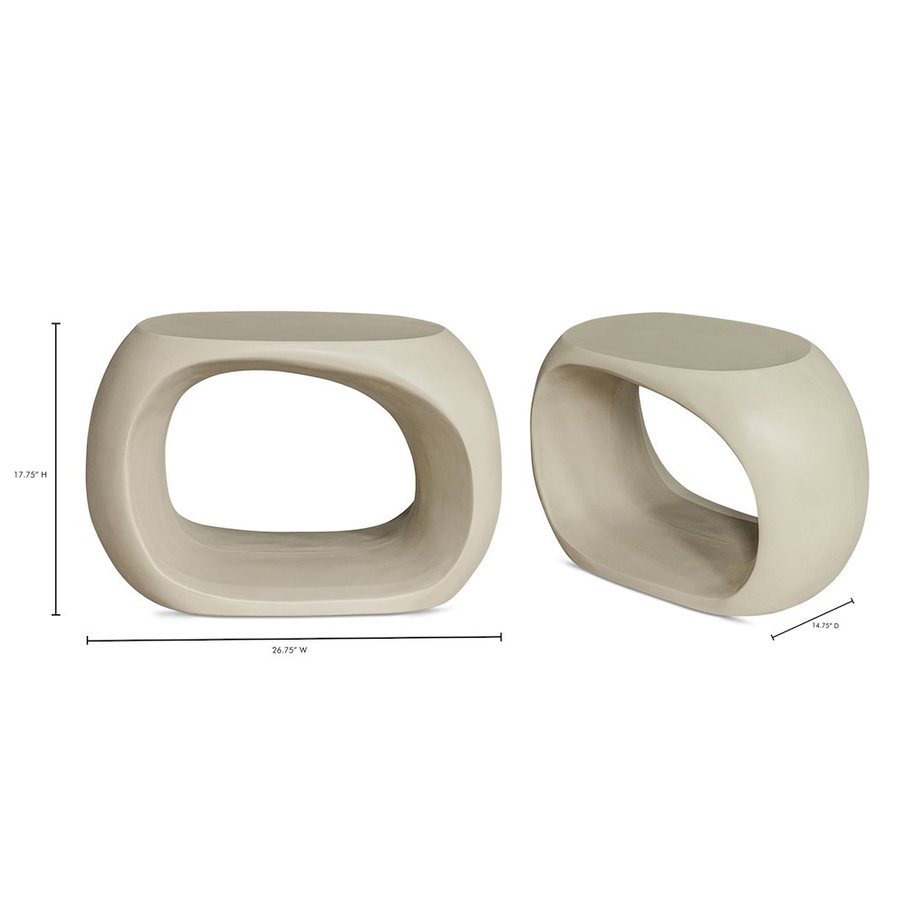 Albers Outdoor Stool Cream. Picture 7