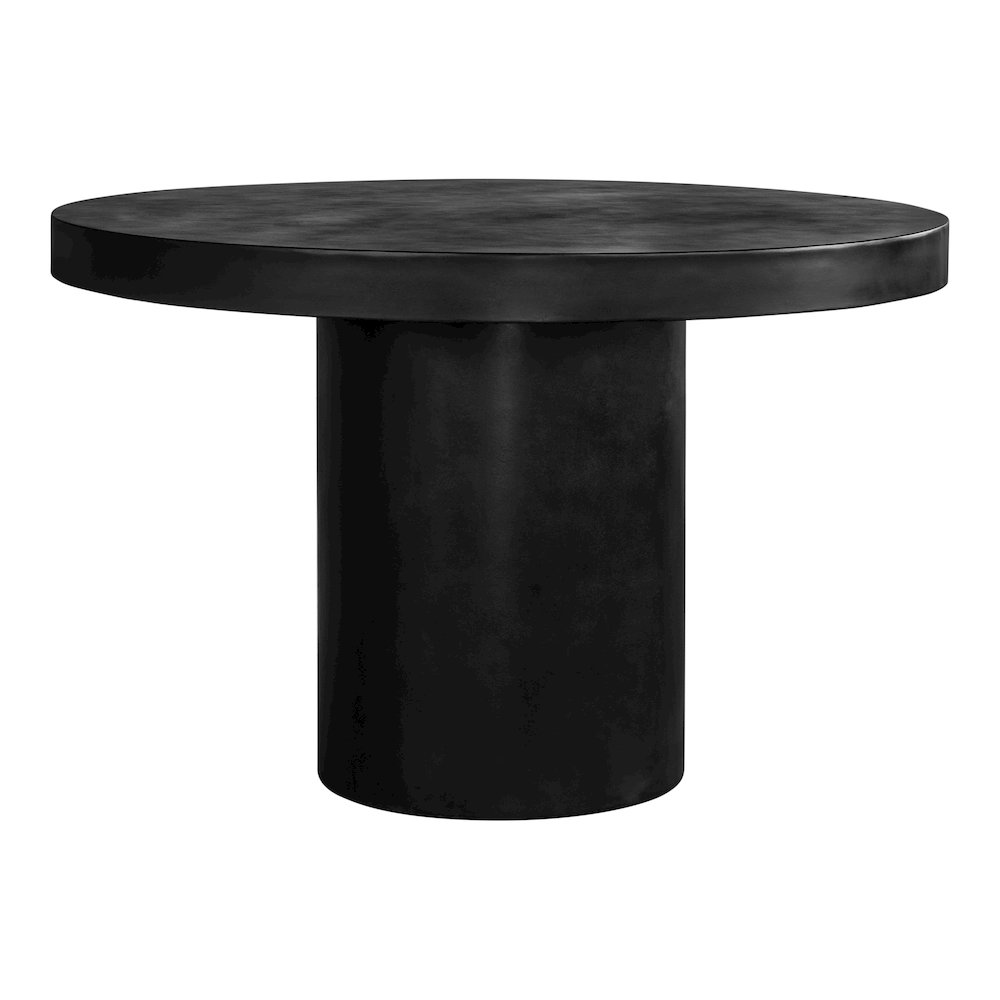 Cassius Round Outdoor Dining Table Black. Picture 1