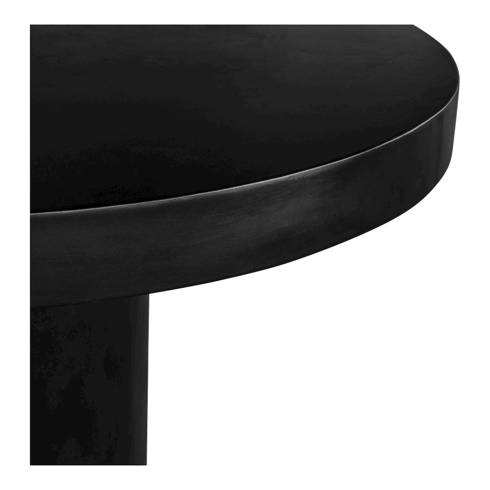 Cassius Round Outdoor Dining Table Black. Picture 2