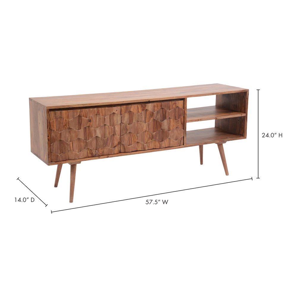 O2 TV Cabinet Natural. Picture 12