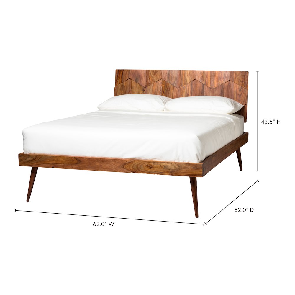 O2 Queen Bed Dark Brown. Picture 10