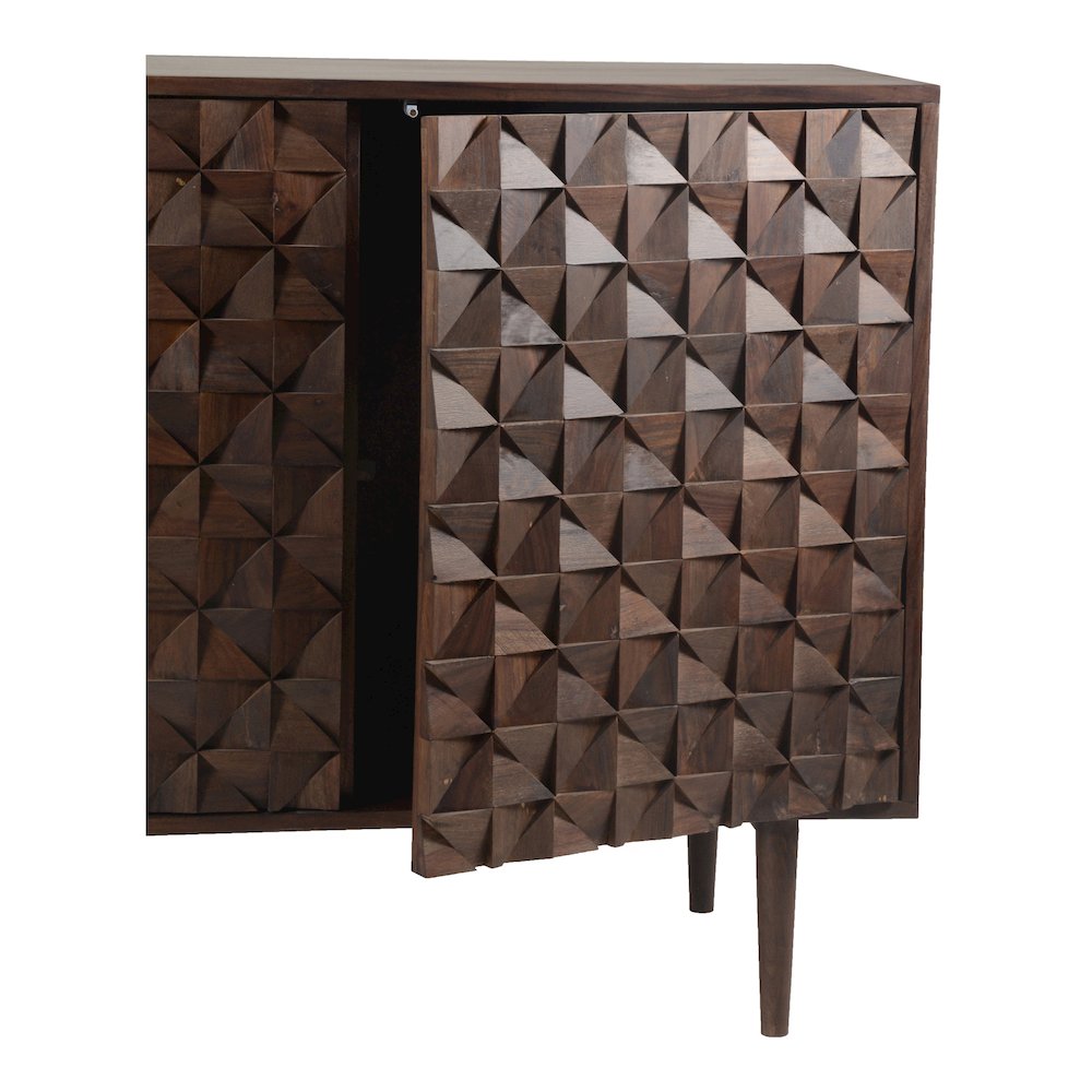 Pablo 3 Door Sideboard Dark Brown. Picture 5