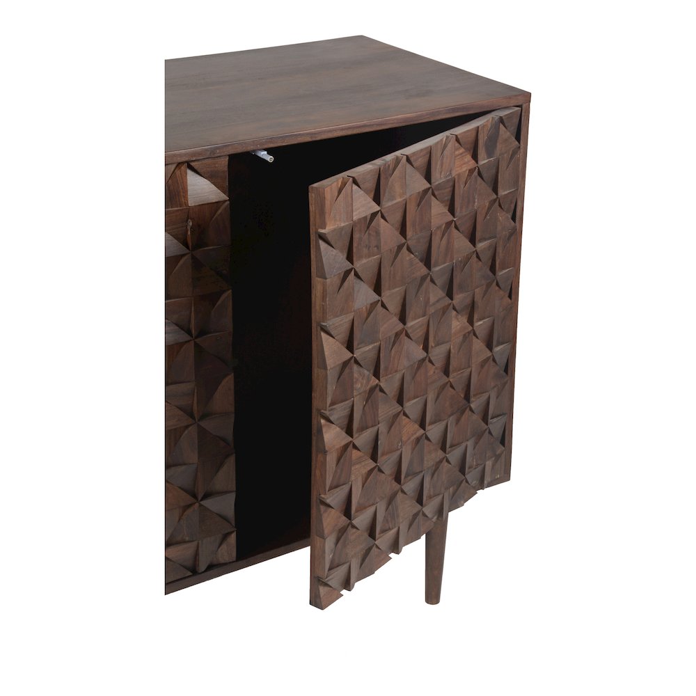 Pablo 3 Door Sideboard Dark Brown. Picture 6