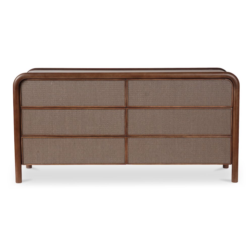 Rye 6 Drawer Dresser Warm Brown. Picture 1