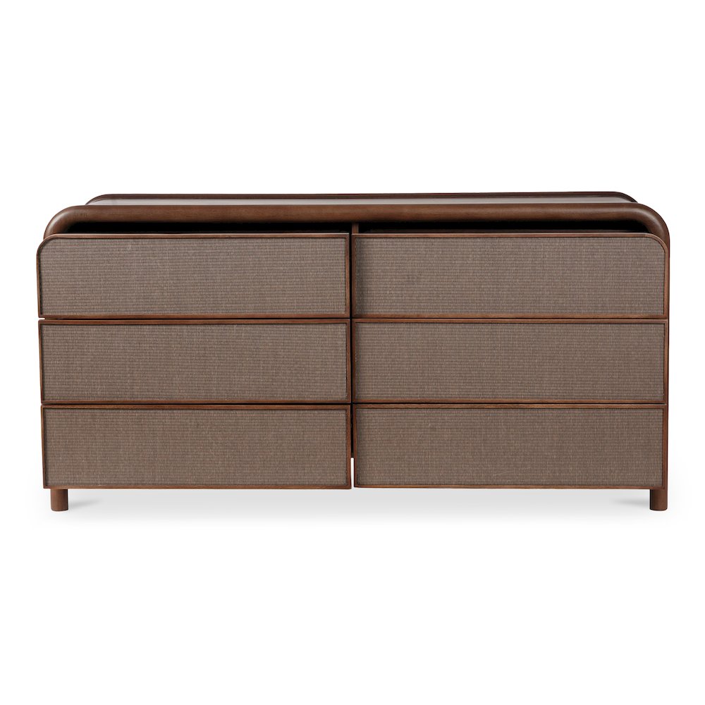 Rye 6 Drawer Dresser Warm Brown. Picture 2