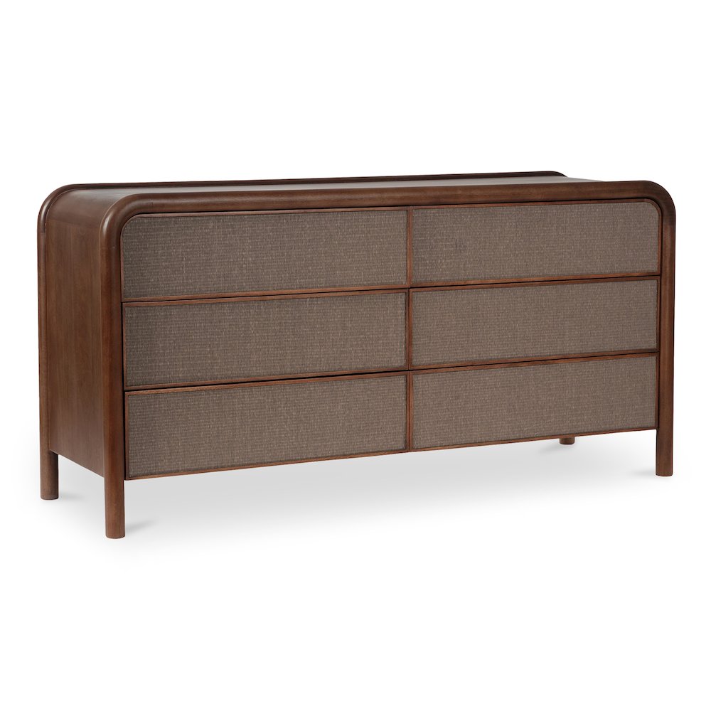 Rye 6 Drawer Dresser Warm Brown. Picture 3