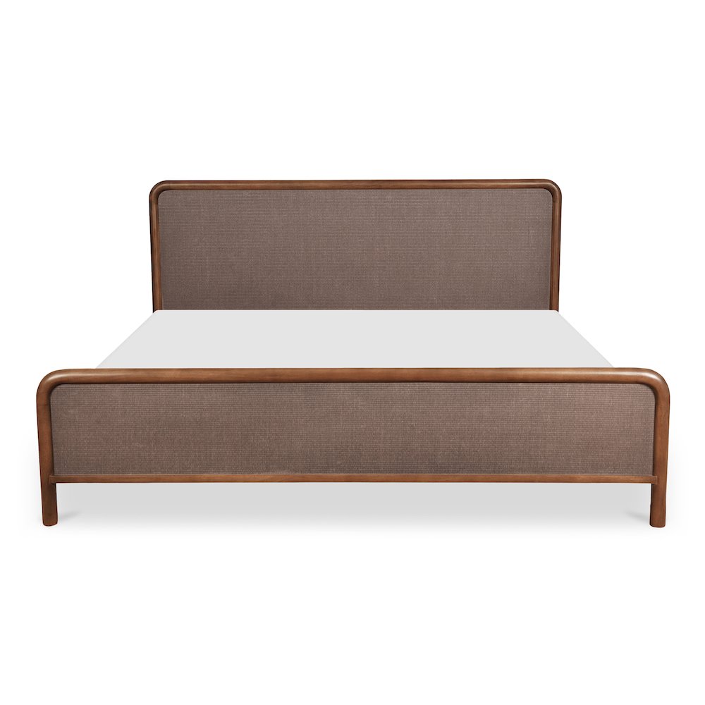 Rye Queen Bed Warm Brown. Picture 1