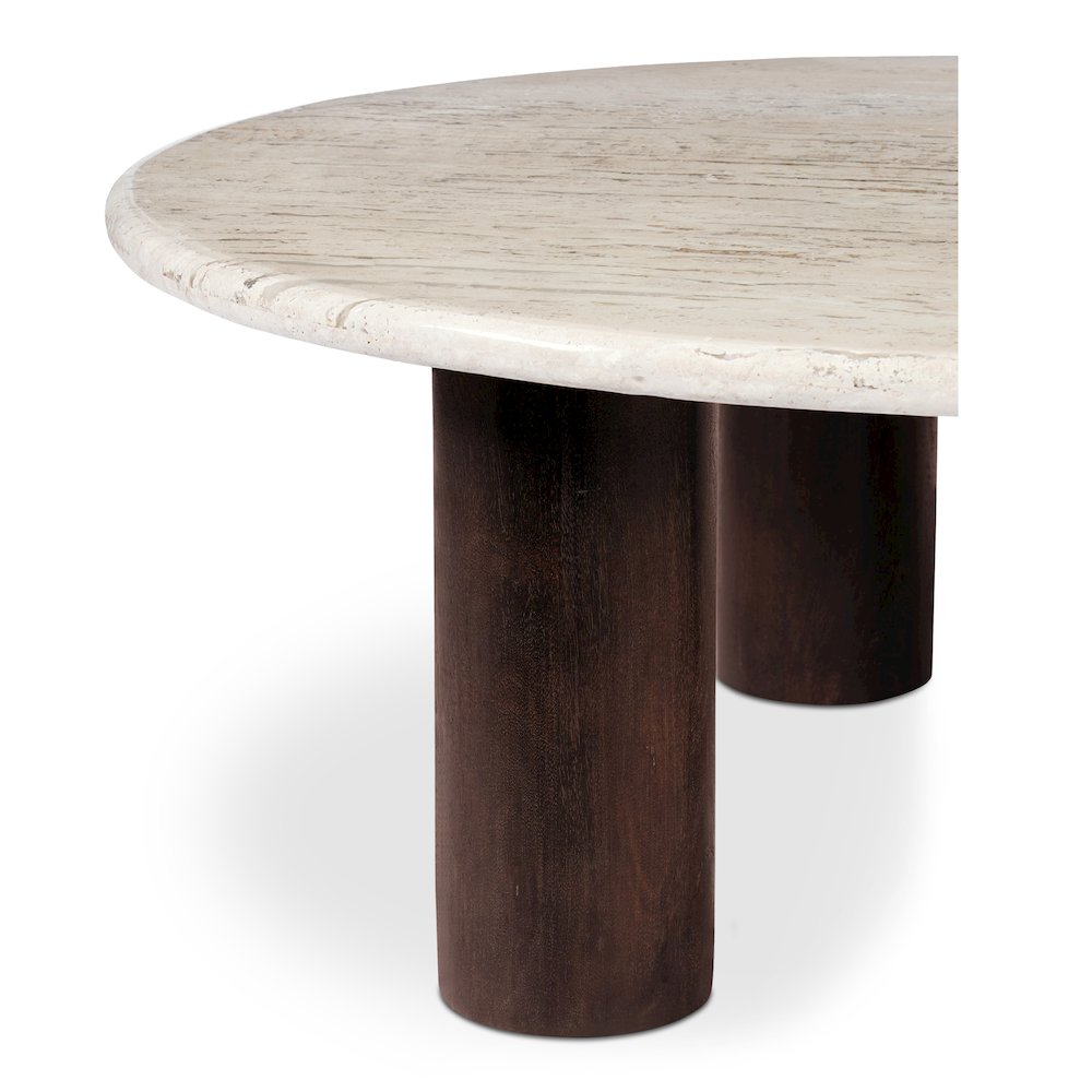 Landon Coffee Table Beige Travertine. Picture 5