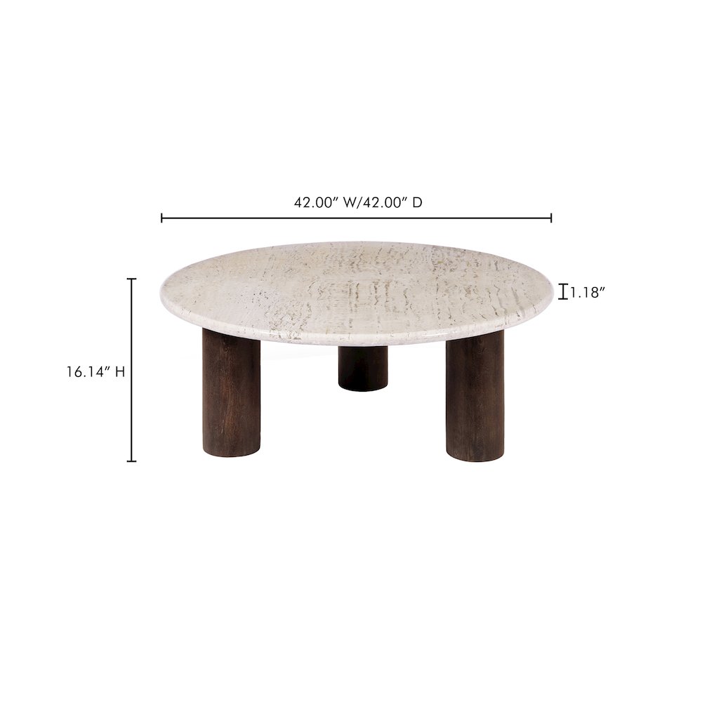 Landon Coffee Table Beige Travertine. Picture 10