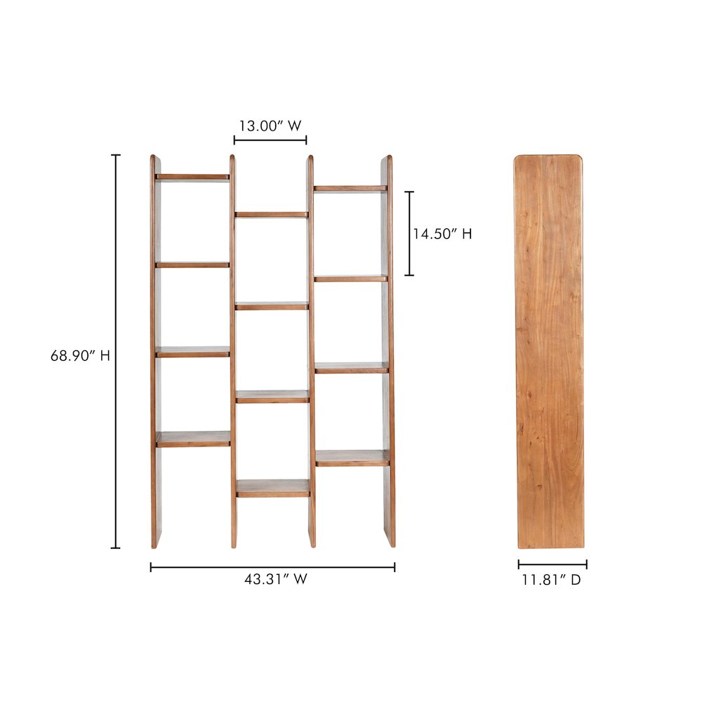 Orson Bookcase Brown. Picture 11