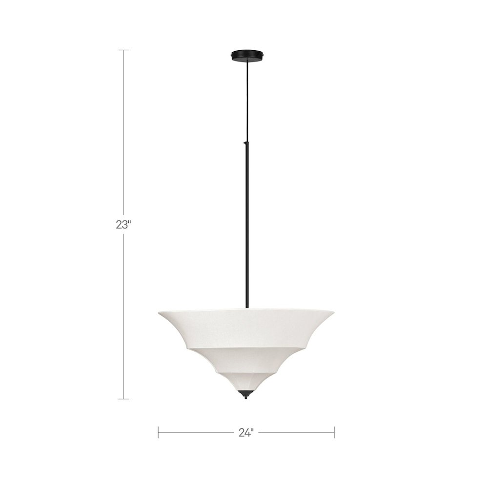 Corrina Pendant Lamp Large White. Picture 3