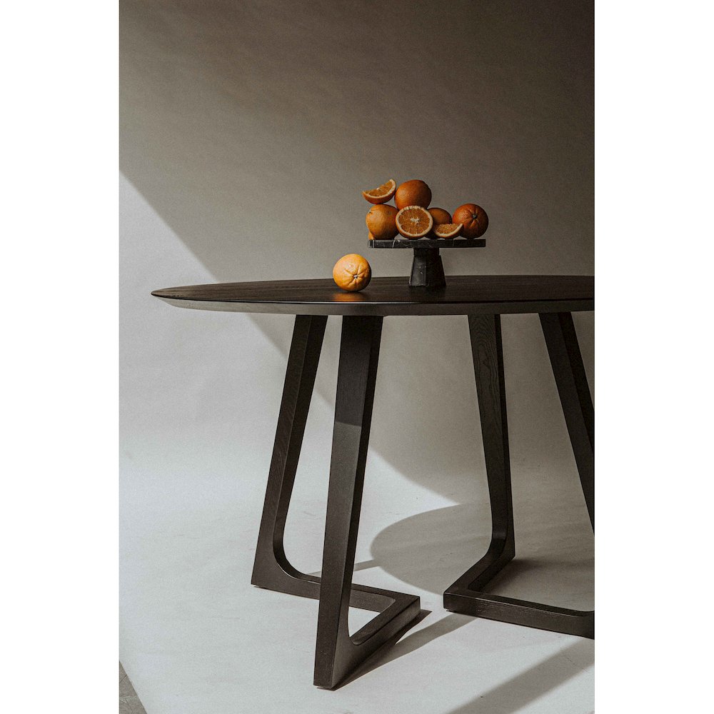 Godenza Round Dining Table Black. Picture 6