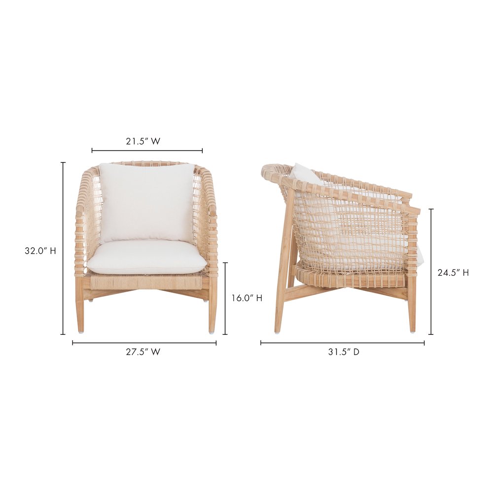Kuna Outdoor Lounge Chair Natural. Picture 9