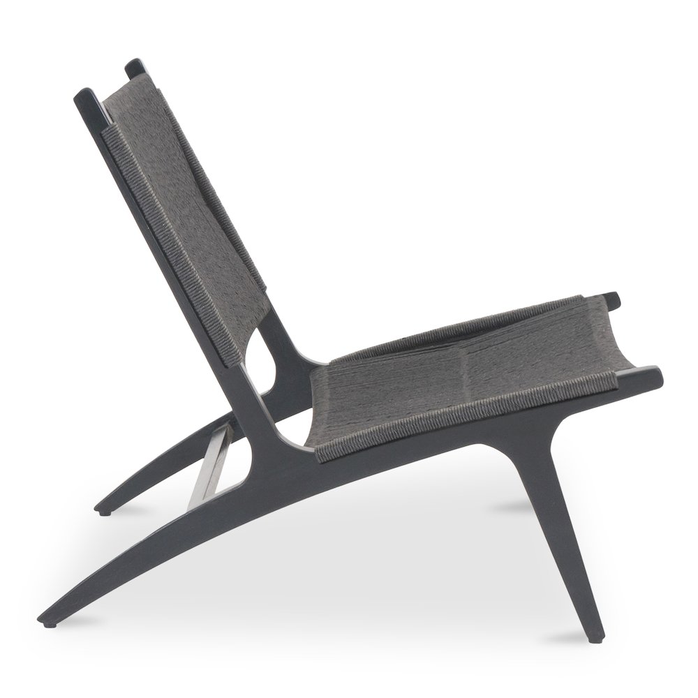 Palma Outdoor Lounge Chair Black. Picture 3