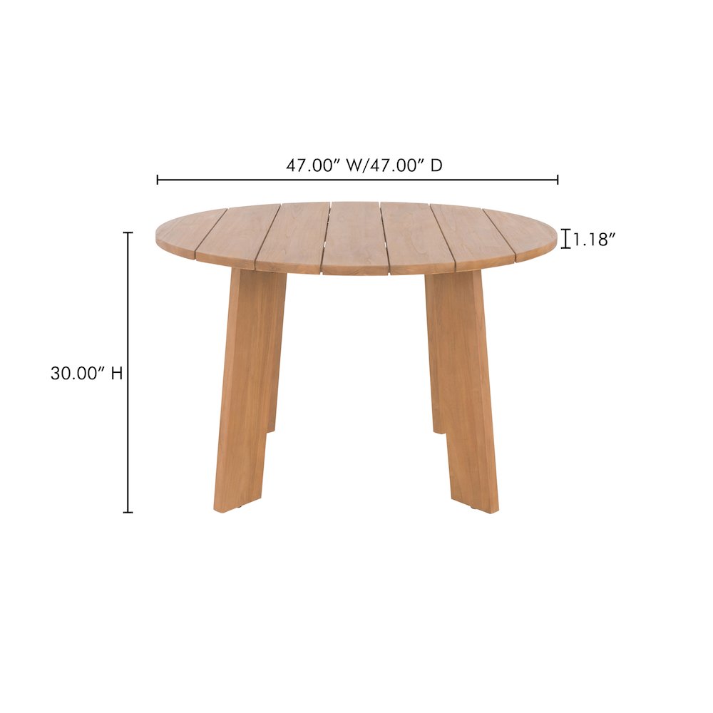 Delta Round Outdoor Dining Table Natural. Picture 7