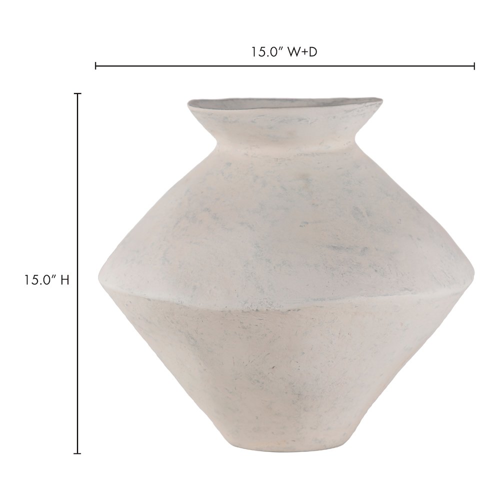 Raja Medium Decorative Vessel White. Picture 13
