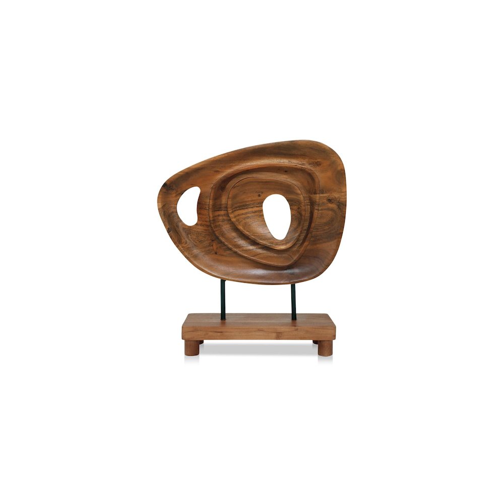 Saddler Sculpture Natural Acacia. Picture 1