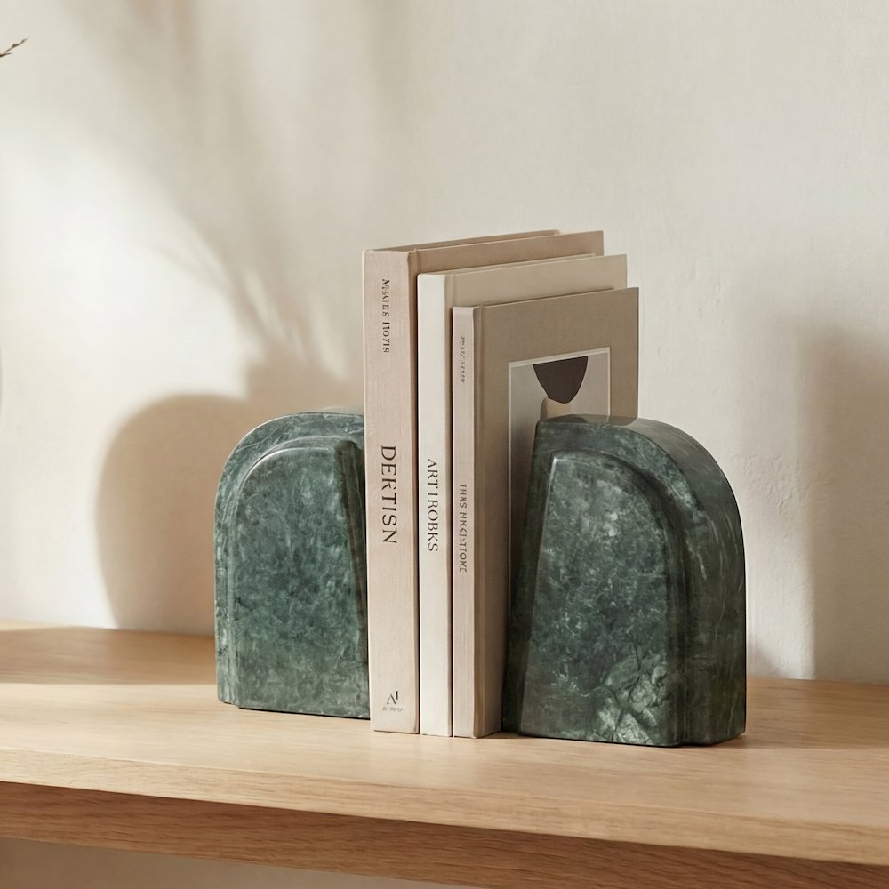 Zane Marble Bookends-Set Of 2. Picture 1