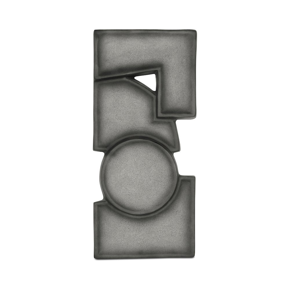 Teo Wall Sculpture Charcoal. Picture 1