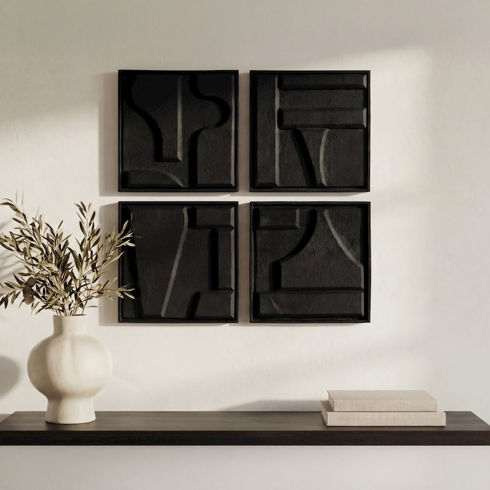 Alva Wall Sculpture-Set Of 4. Picture 1