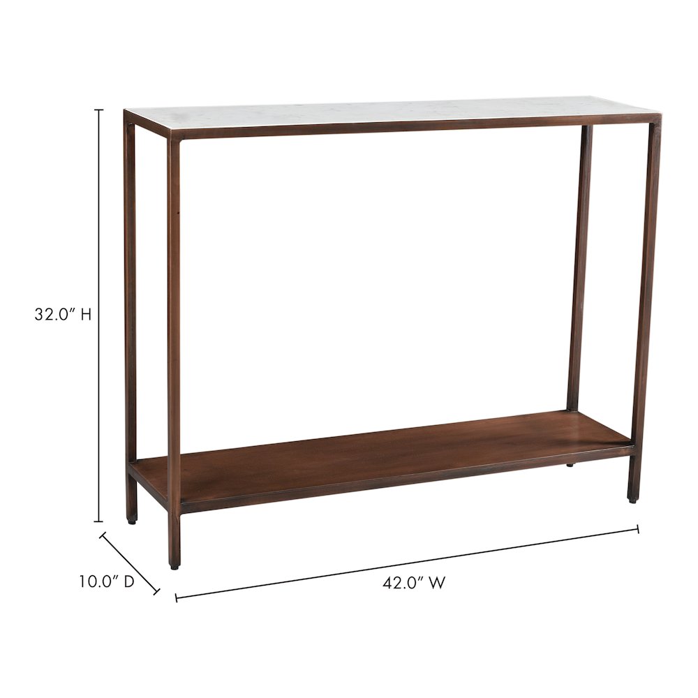 Bottego Console Table Antique Copper. Picture 3