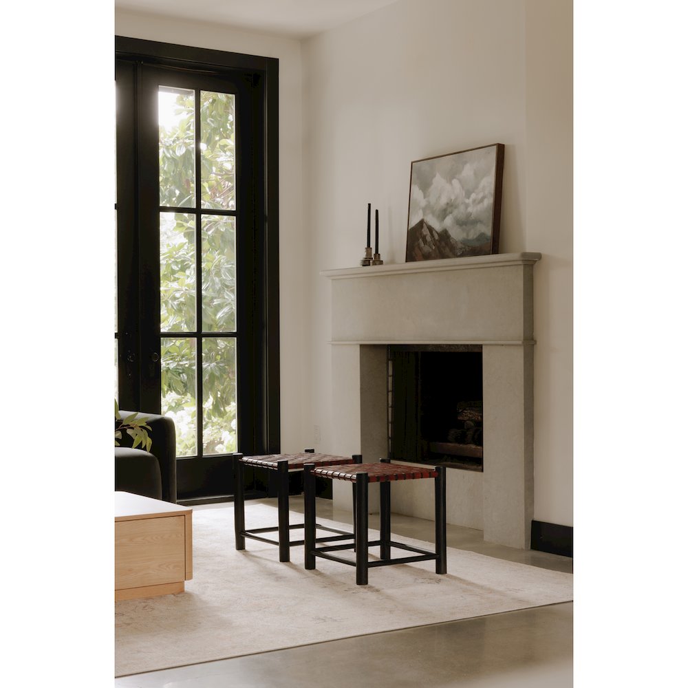 Selby Stool Burgandy. Picture 6