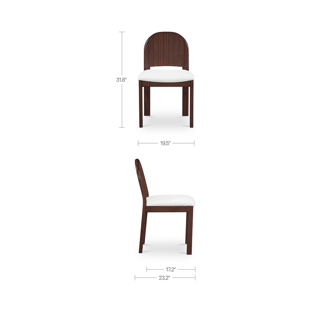 Emil Dining Chair Cream-Set of Two. Picture 3
