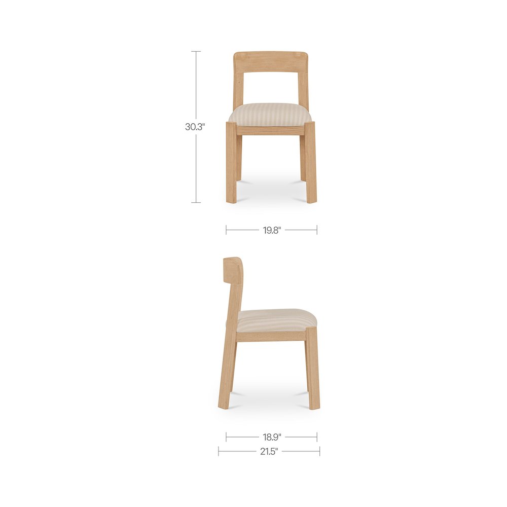 Oli Dining Chair Stripe-Set of Two. Picture 3