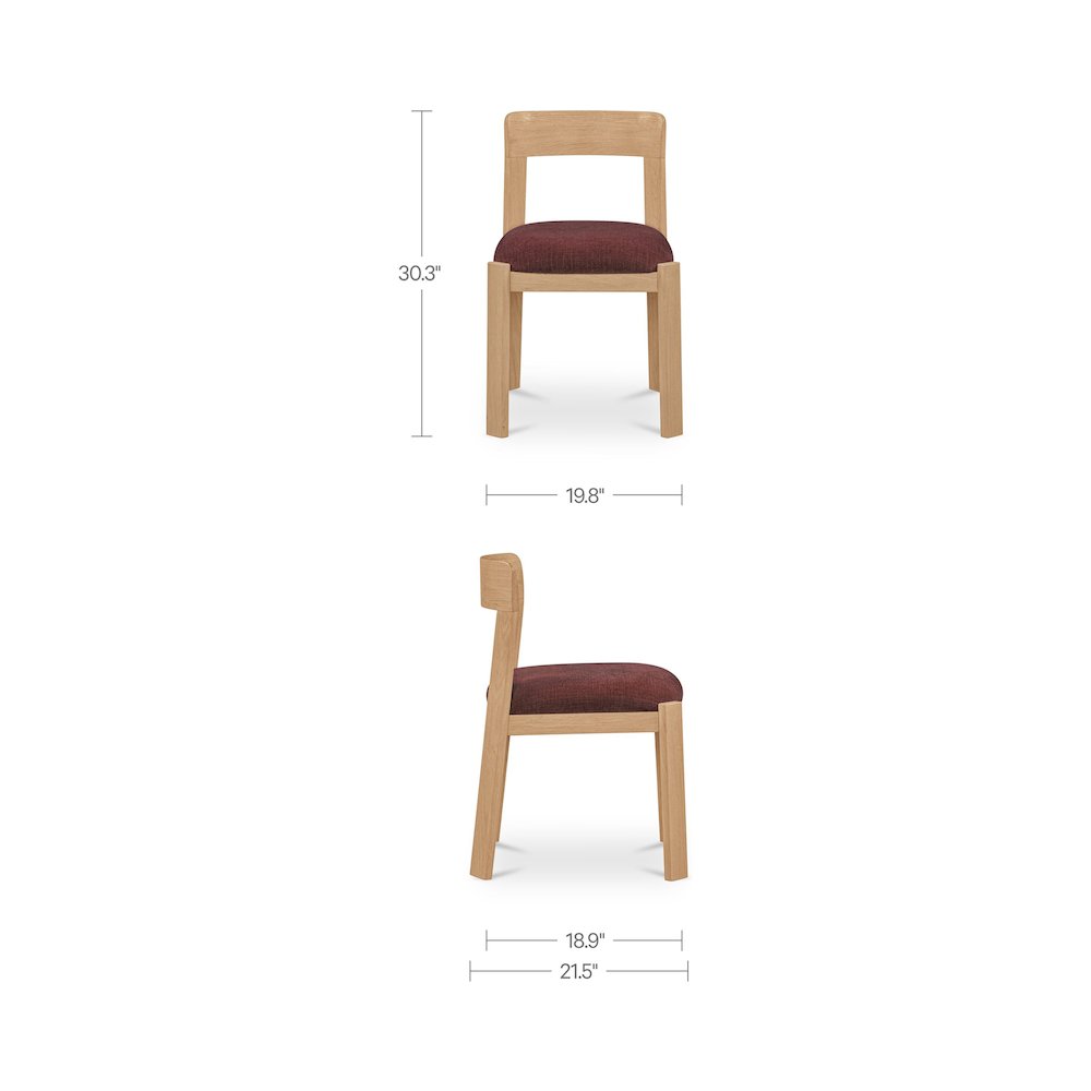 Oli Dining Chair Berry-Set of Two. Picture 3