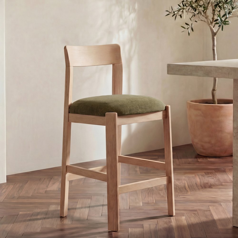 Oli Counter Stool Dark Green. Picture 2